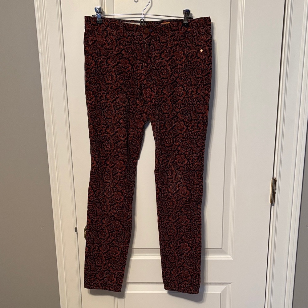 Pilcro Red and Black Skinny Jeans